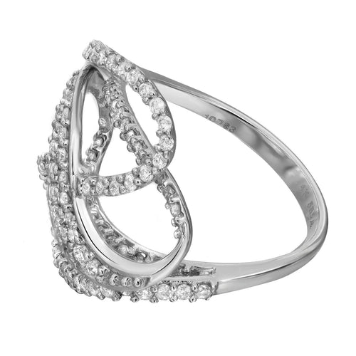 Women's 14K White Gold 0.85 ct Total Weight Round Diamond Cocktail Ring, Prong Set, Size 6