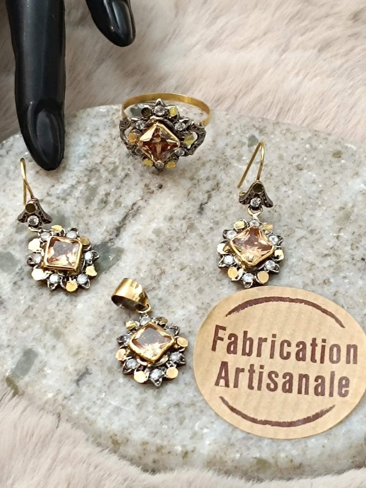 18K Gold and Silver Set