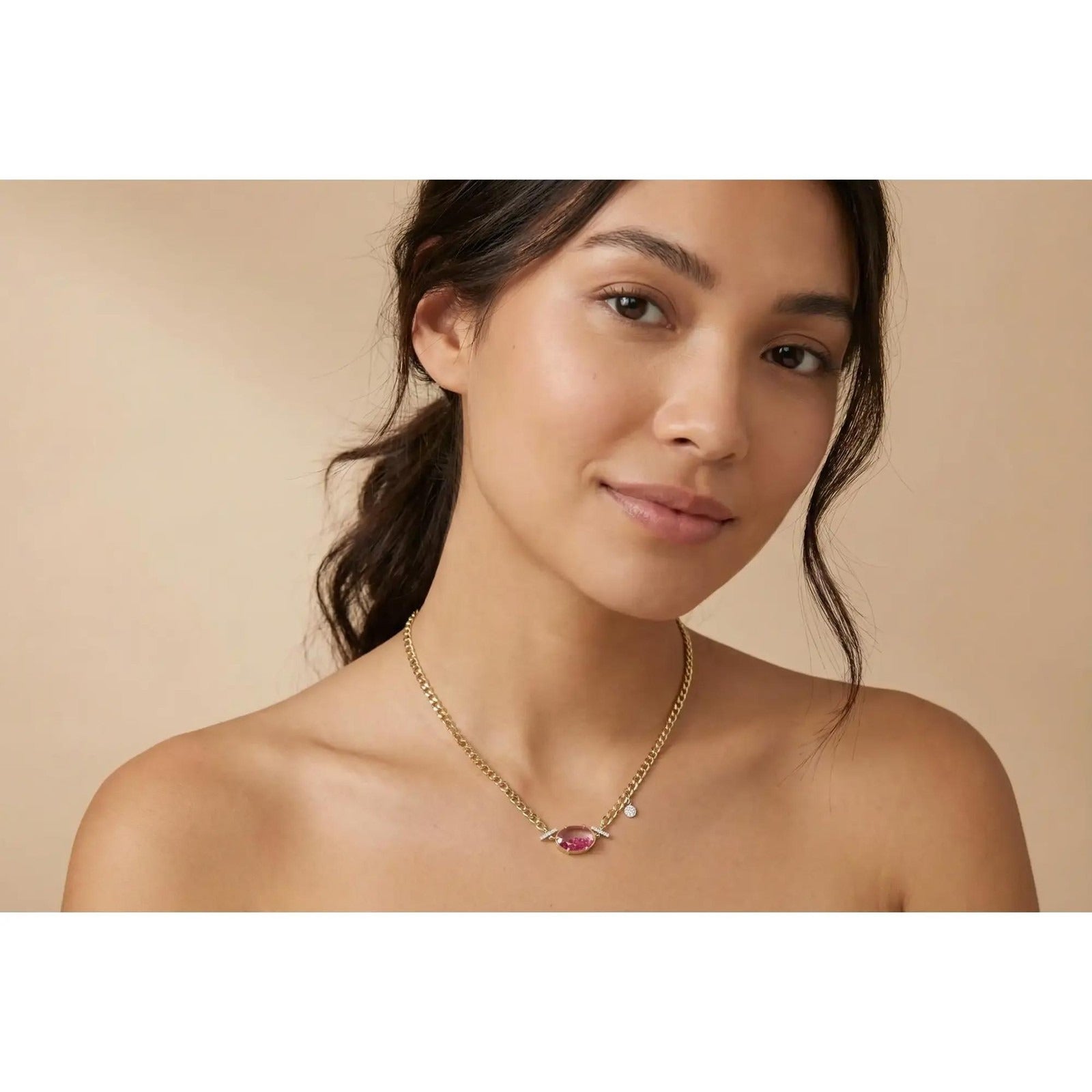 Meira T 14K Yellow Gold Diamond & Ruby "Mini Shaker" Pendant Necklace