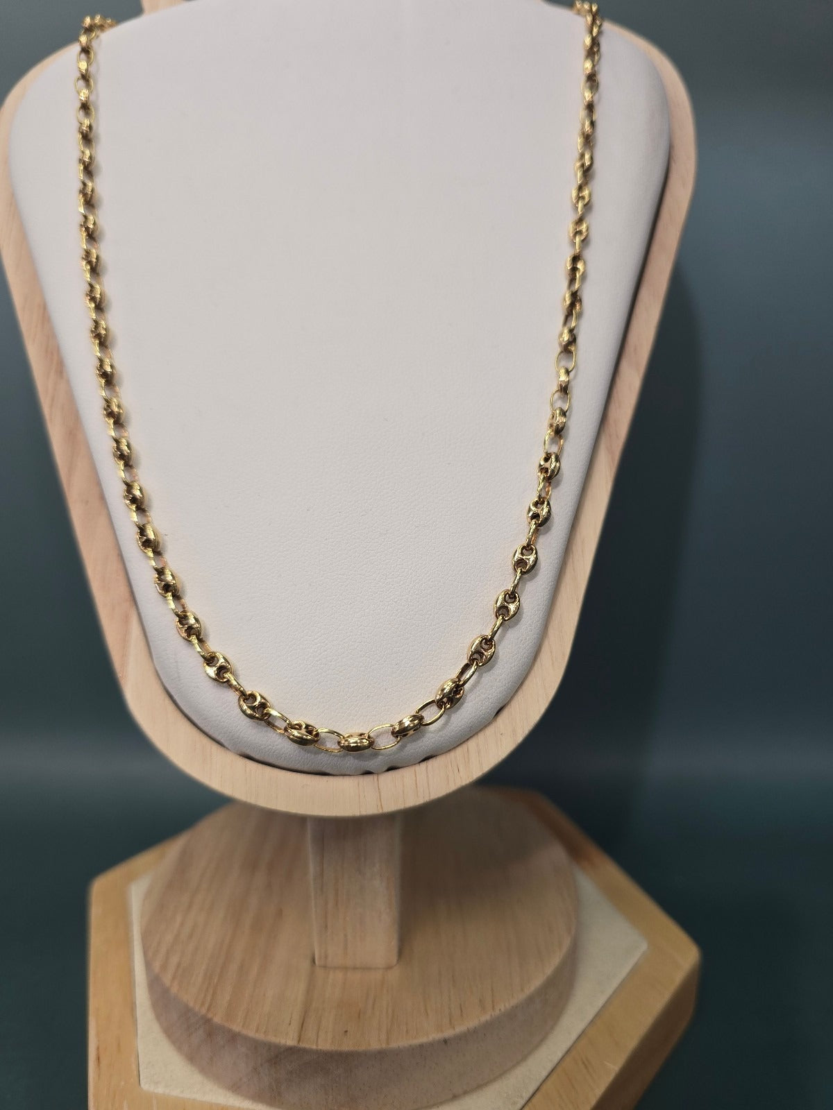 750/1000 (18K) yellow gold coffee bean chain