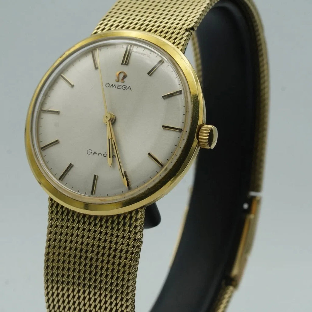 OMEGA Geneve Manual Wind Men's Watch 35MM 14K 585 Yellow Gold OM388 66 Gr