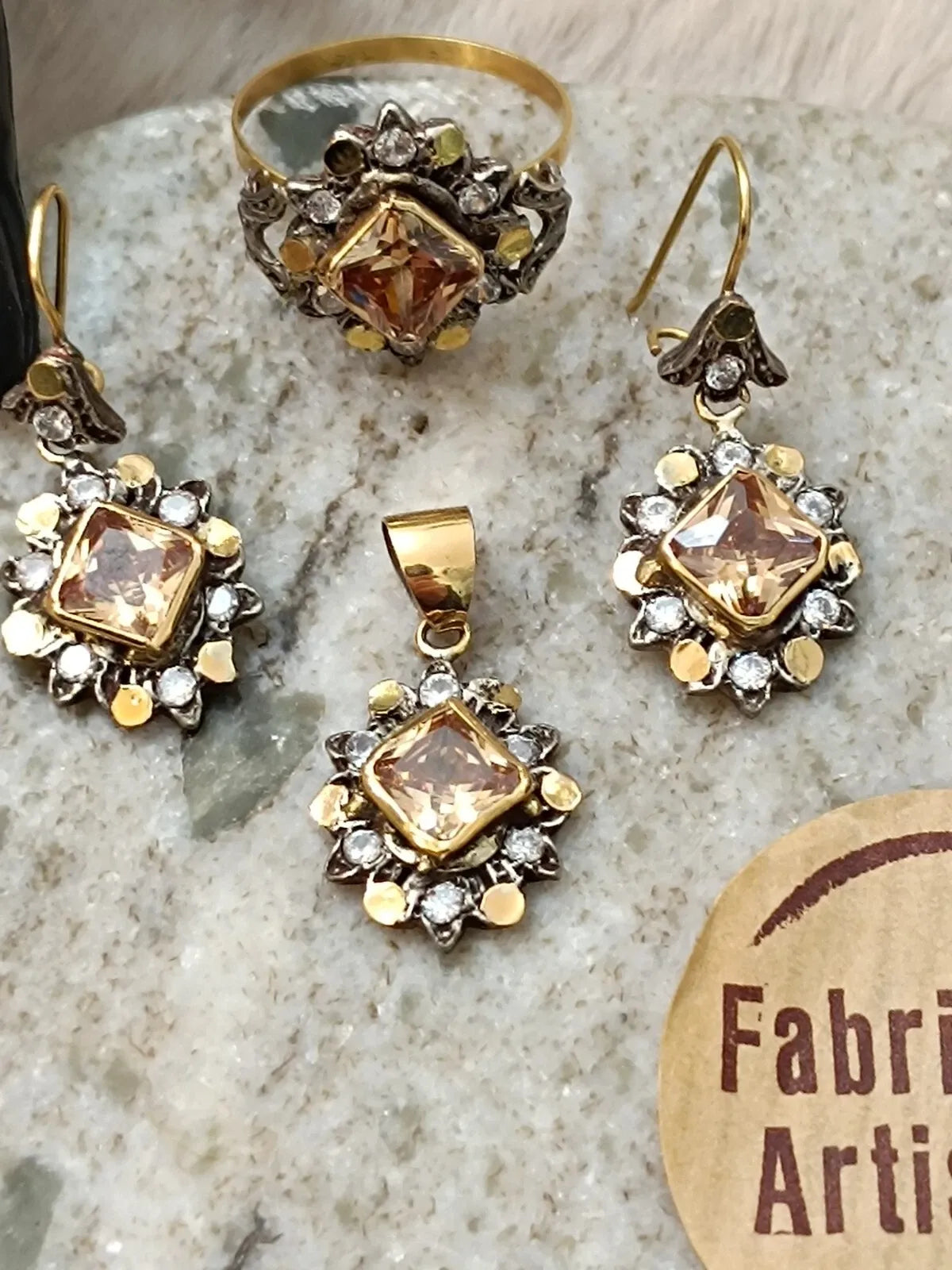 18K Gold and Silver Set