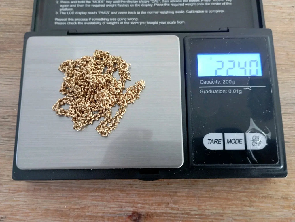 18K gold necklace/chain, 22.40 grams