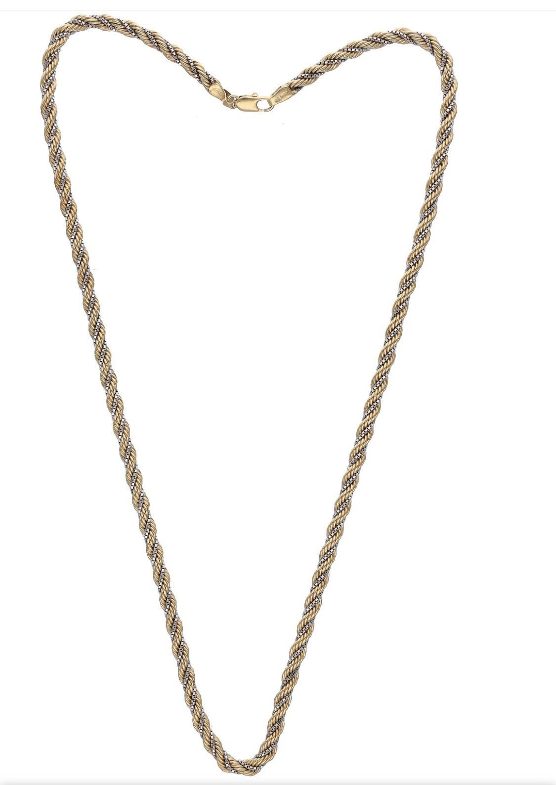 18K TWO-TONE GOLD NECKLACE - 15.7 GR - 49 CM