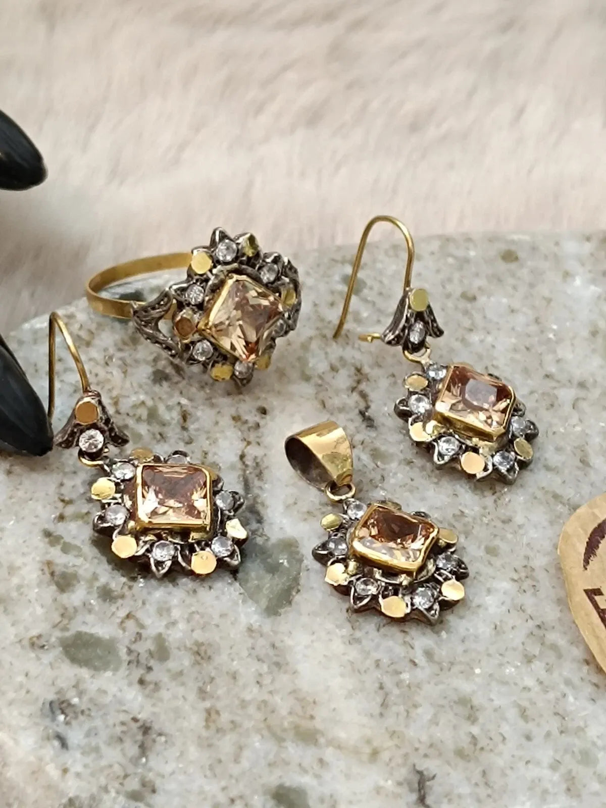 18K Gold and Silver Set