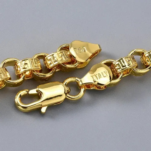 18 Carat Gold Necklace 750 Italy 45/50/55/60 cm Men Women Elegant Chain