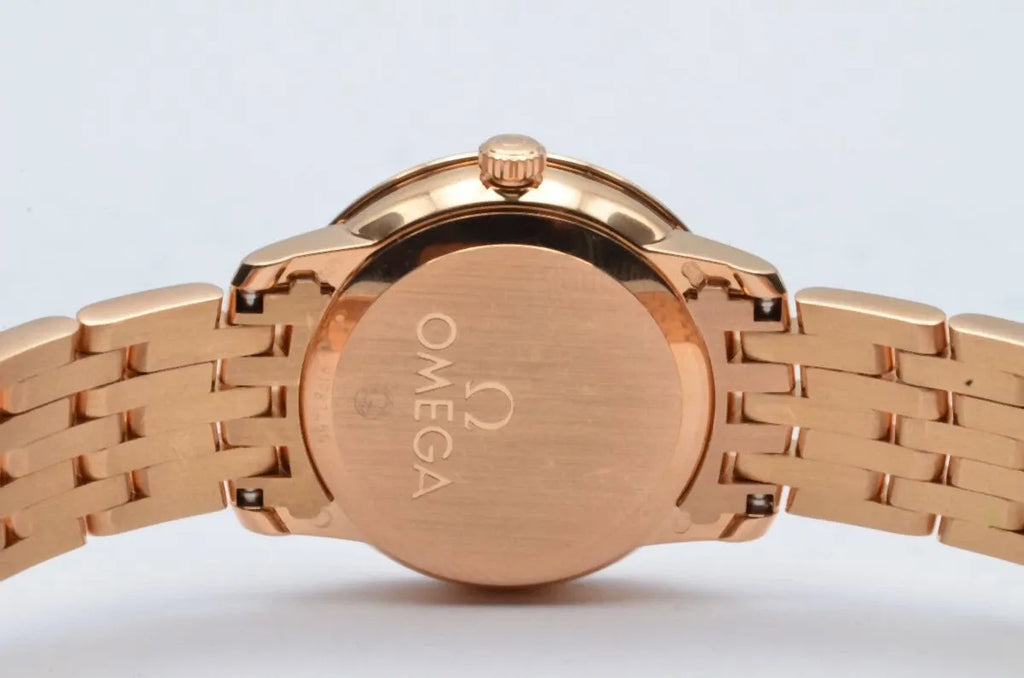 OMEGA DE VILLE PRESTIGE QUARTZ WOMEN'S RARE VINTAGE 27MM 18K GOLD 424.50.27