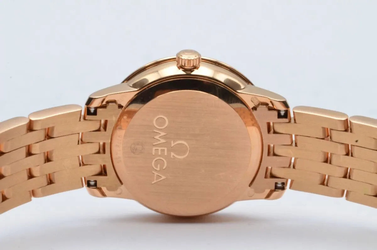 OMEGA DE VILLE PRESTIGE QUARTZ WOMEN'S RARE VINTAGE 27MM 18K GOLD 424.50.27