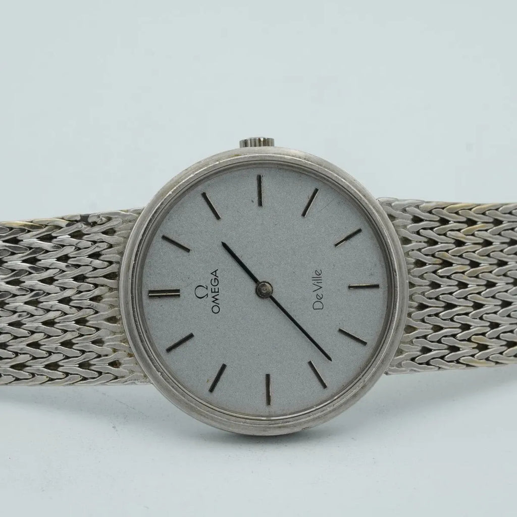 OMEGA De Ville Manual Winding Men's Watch 35MM 18K 750 White Gold 7271098