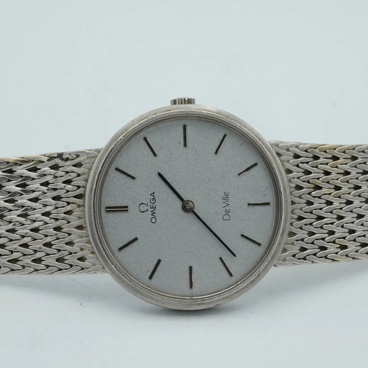 OMEGA De Ville Manual Winding Men's Watch 35MM 18K 750 White Gold 7271098
