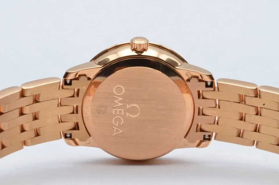 OMEGA DE VILLE PRESTIGE QUARTZ WOMEN'S RARE VINTAGE 27MM 18K GOLD 424.50.27