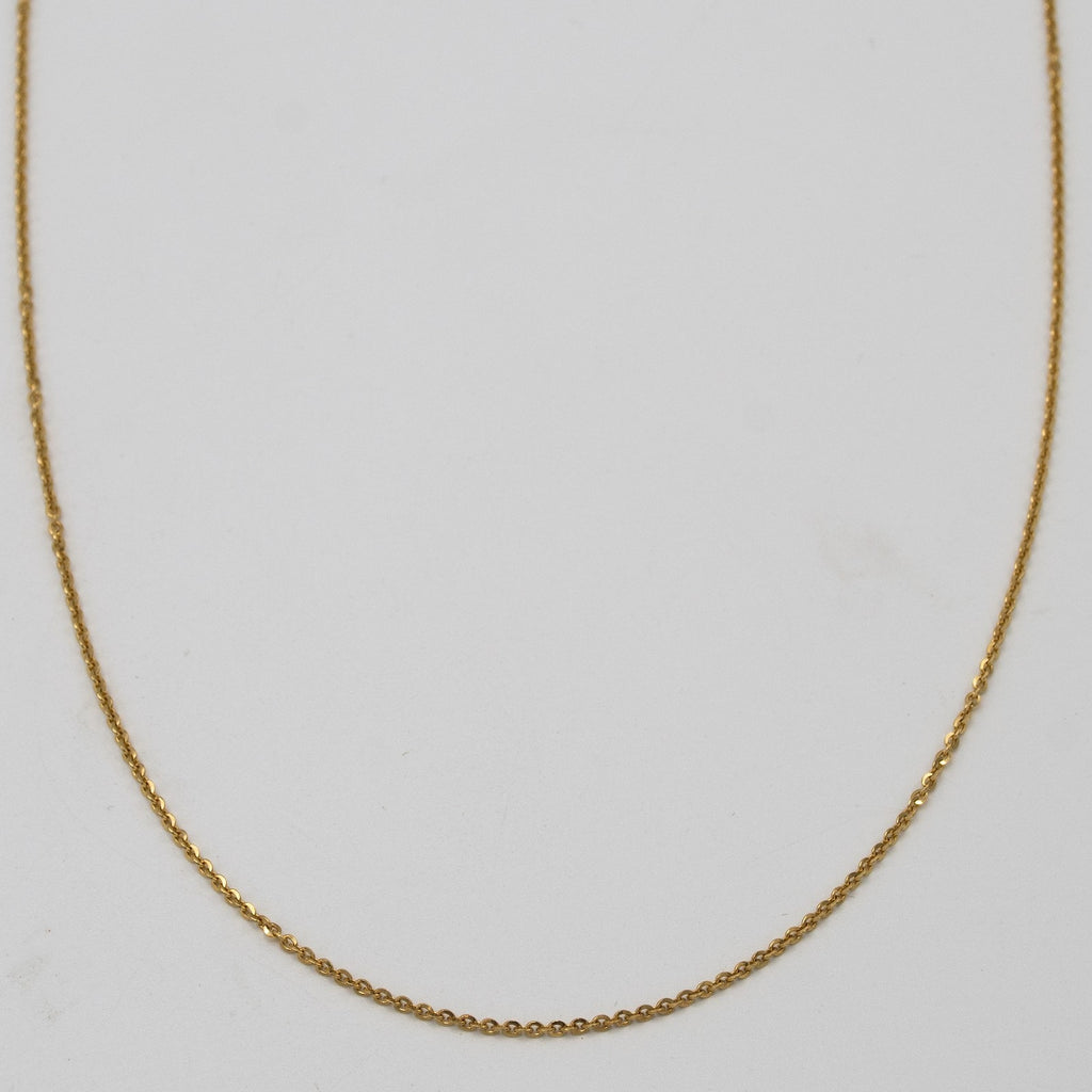 Women's necklace in 18K yellow gold 750 round neck 18K yellow gold necklace A.91