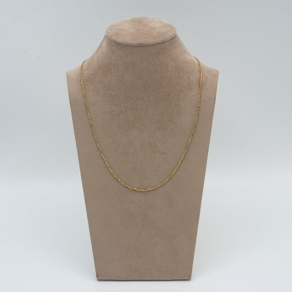 Women's necklace in 18K yellow gold 750 round neck 18K yellow gold necklace A.91
