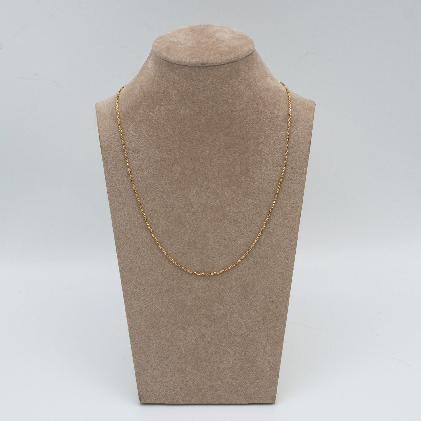 Women's necklace in 18K yellow gold 750 round neck 18K yellow gold necklace A.91