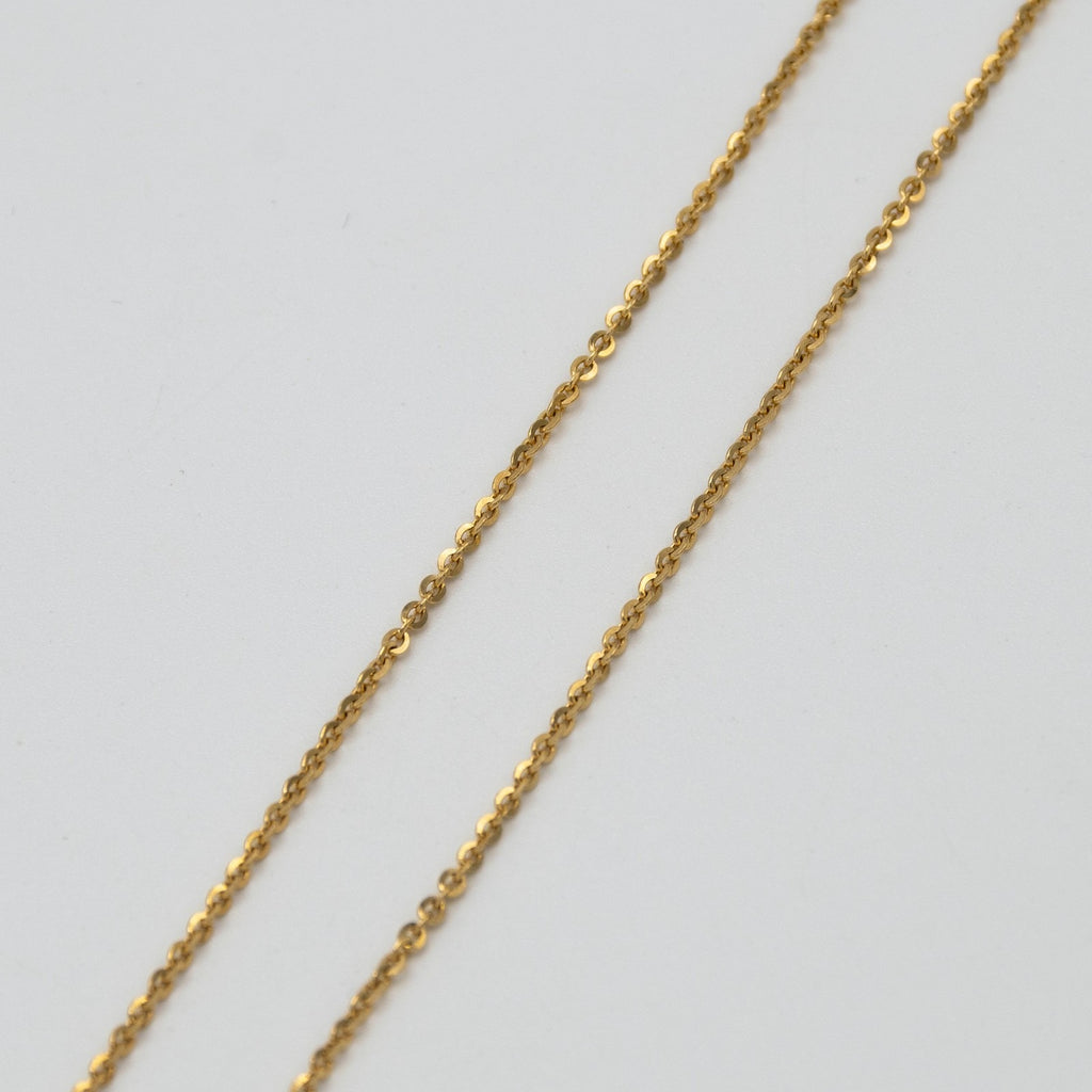 Women's necklace in 18K yellow gold 750 round neck 18K yellow gold necklace A.91