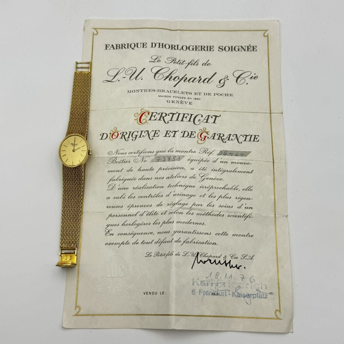 Chopard Women's Watch 5042 22MM Manual Wind Vintage 18K 750 Gold Approx.
