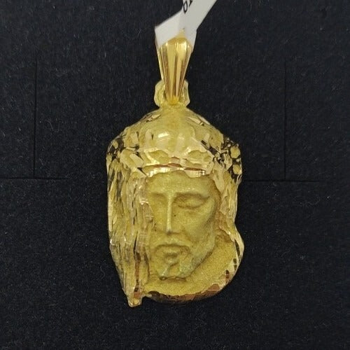 18K 750 Gold Pendant and Chain. Christ 28.5 mm 6 Gr and Chain 60 cm 2.42 Gr