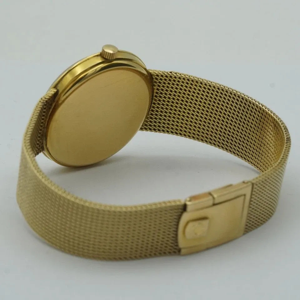 OMEGA Geneve Manual Wind Men's Watch 35MM 14K 585 Yellow Gold OM388 66 Gr