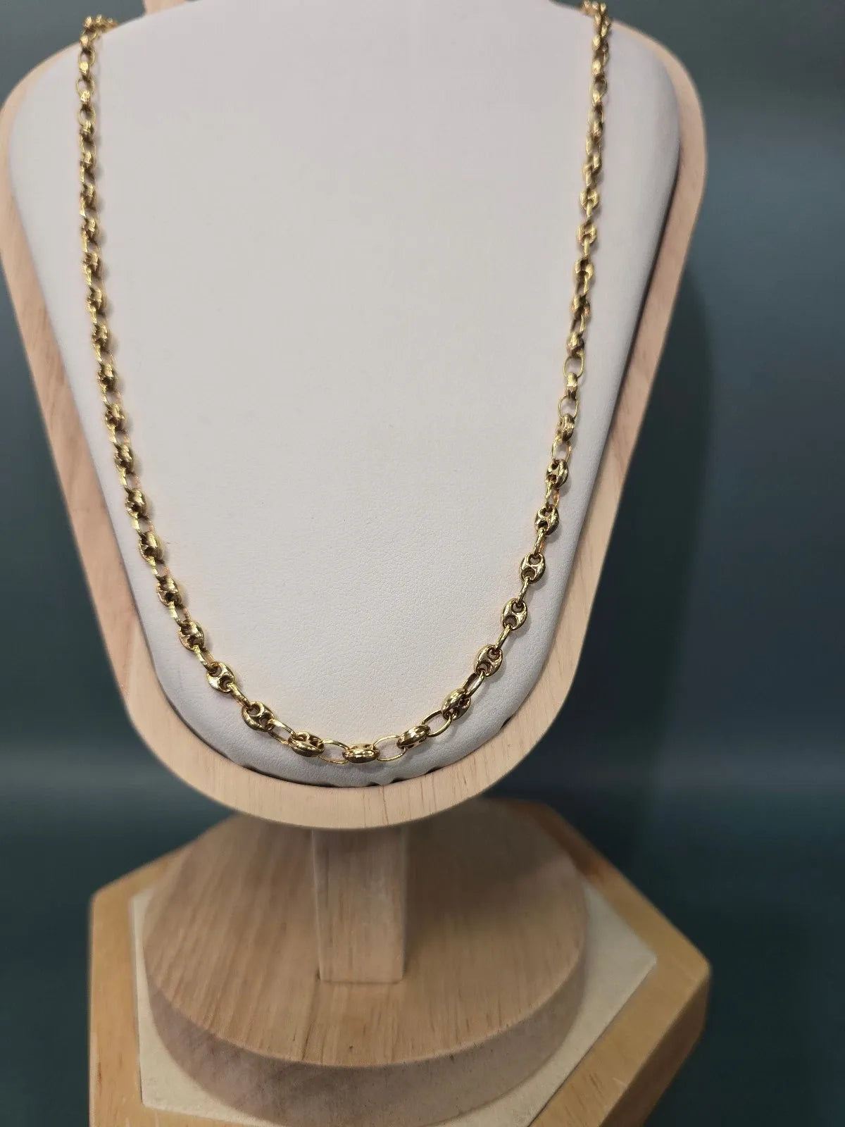 750/1000 (18K) yellow gold coffee bean chain
