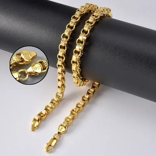 18 Carat Gold Necklace 750 Italy 45/50/55/60 cm Men Women Elegant Chain
