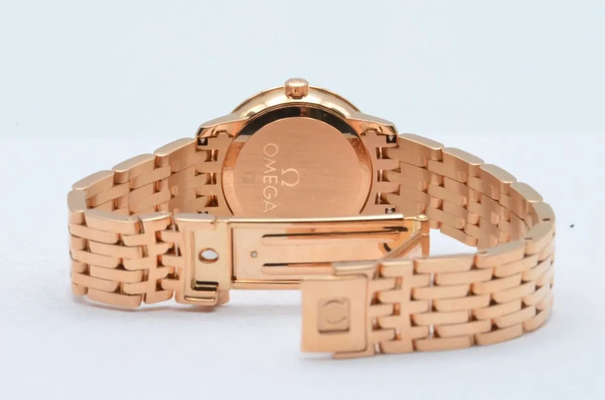 OMEGA DE VILLE PRESTIGE QUARTZ WOMEN'S RARE VINTAGE 27MM 18K GOLD 424.50.27