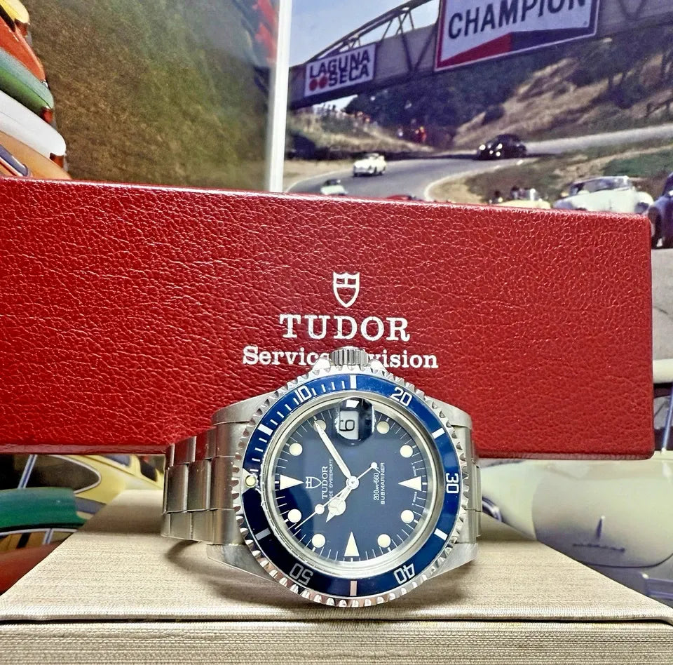 Men's Tudor Submariner 79090 blue - vintage 1990s - 40 mm - Tudor box + papers