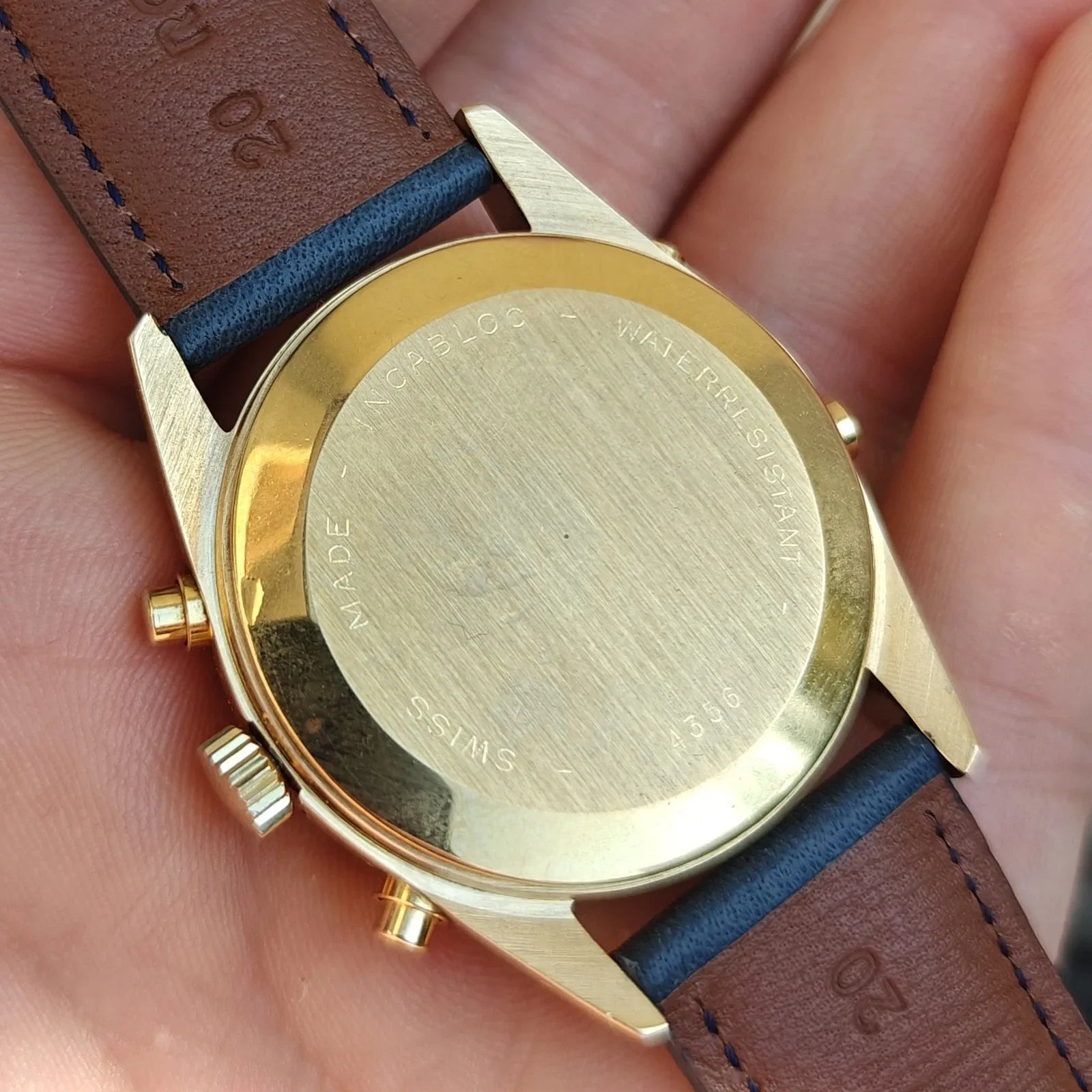 Maty Valjoux 72C Gold Plated Perfect Condition