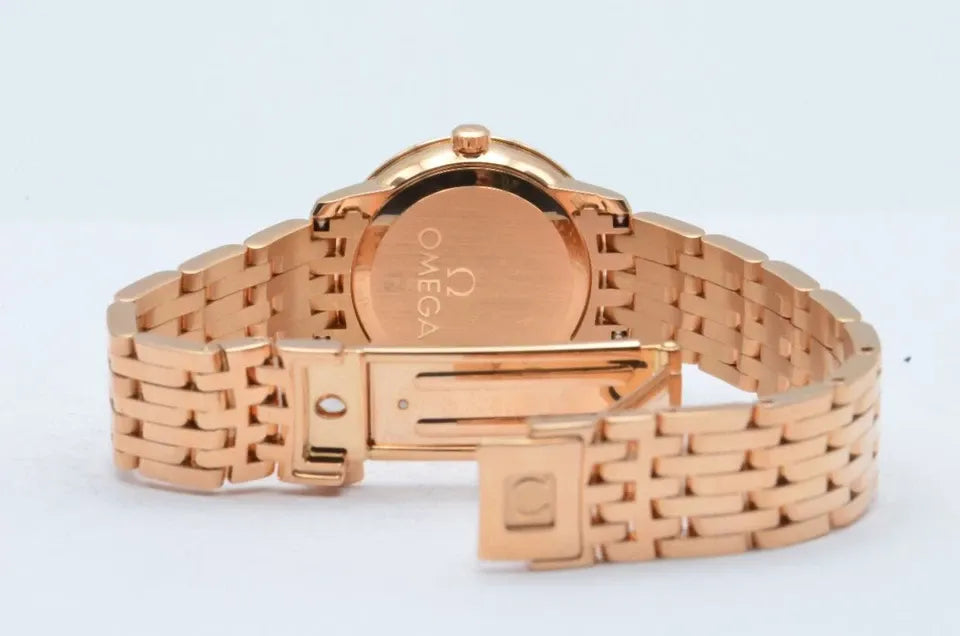 OMEGA DE VILLE PRESTIGE QUARTZ WOMEN'S RARE VINTAGE 27MM 18K GOLD 424.50.27