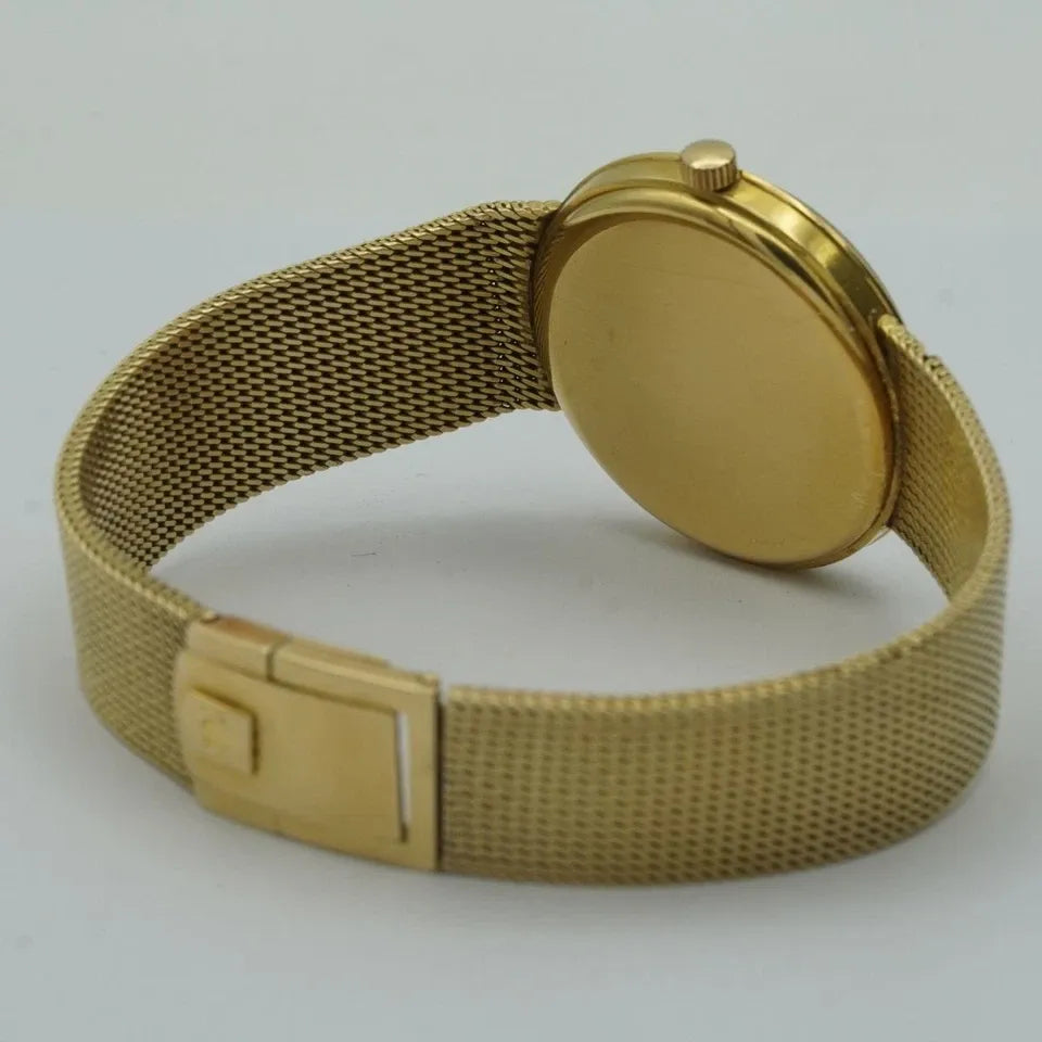 OMEGA Geneve Manual Wind Men's Watch 35MM 14K 585 Yellow Gold OM388 66 Gr