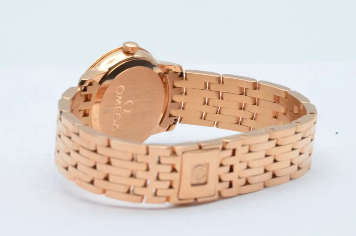 OMEGA DE VILLE PRESTIGE QUARTZ WOMEN'S RARE VINTAGE 27MM 18K GOLD 424.50.27