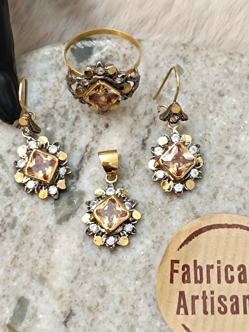 18K Gold and Silver Set