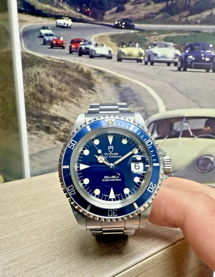 Men's Tudor Submariner 79090 blue - vintage 1990s - 40 mm - Tudor box + papers
