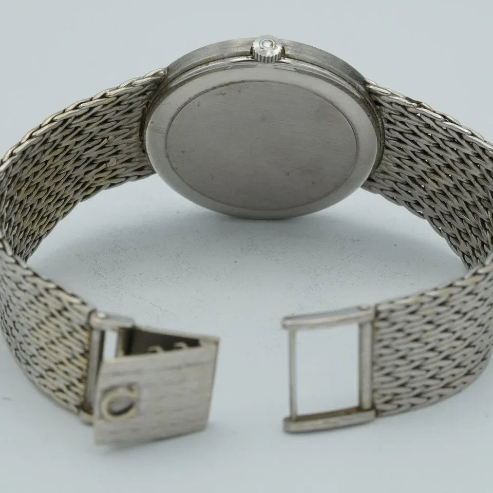 OMEGA De Ville Manual Winding Men's Watch 35MM 18K 750 White Gold 7271098