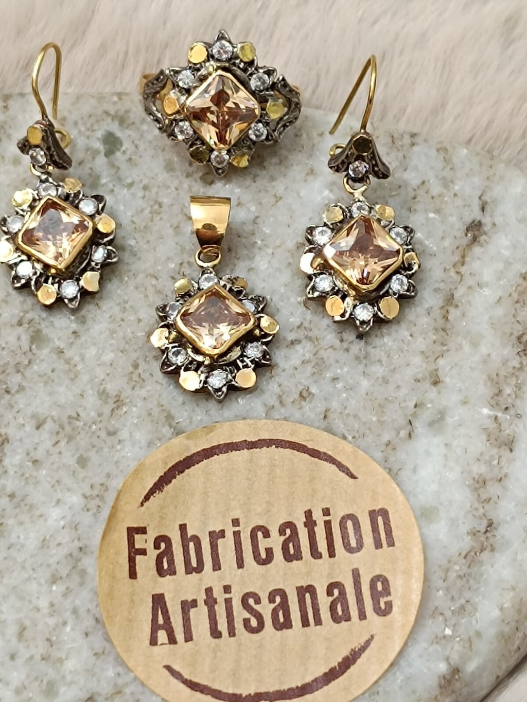 18K Gold and Silver Set
