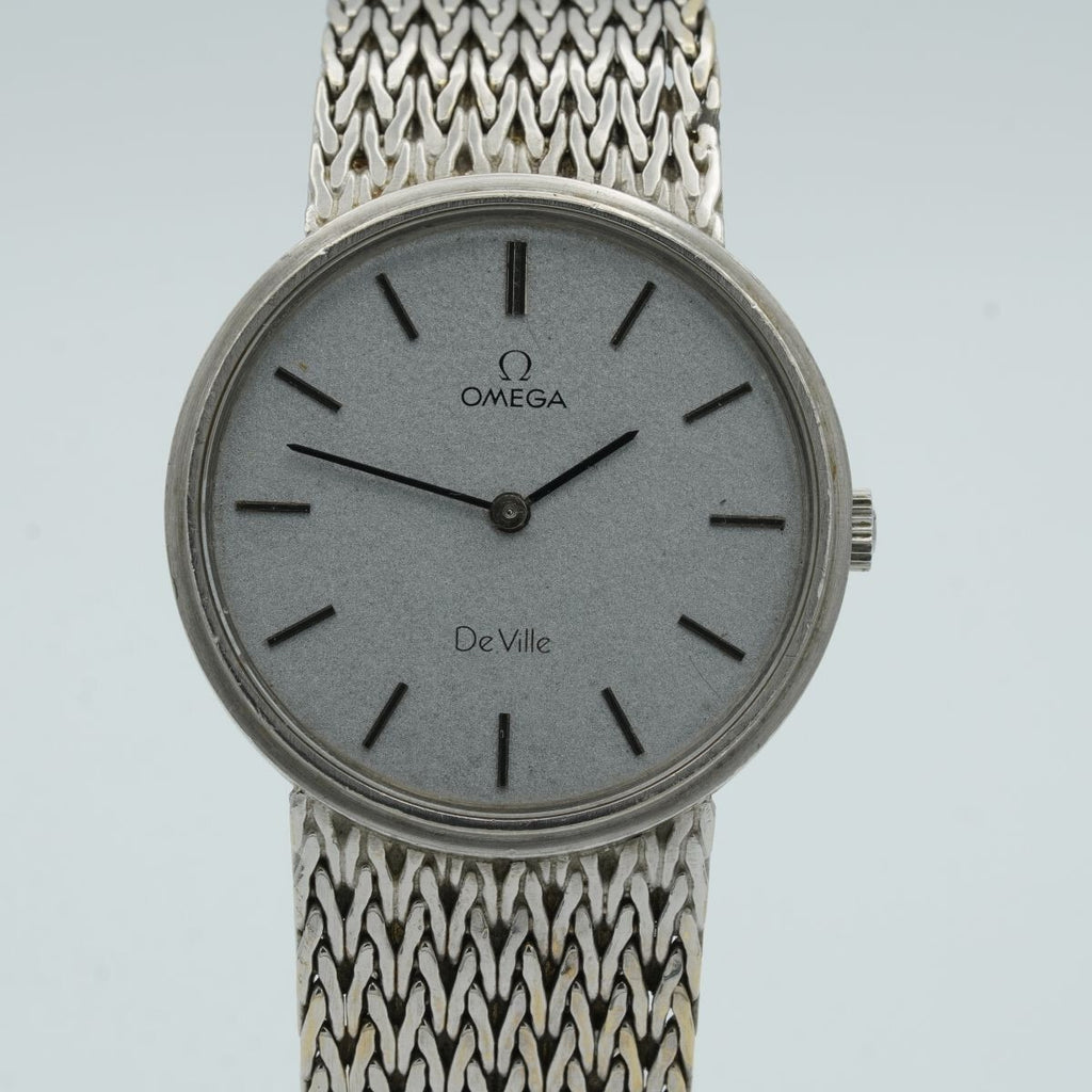 OMEGA De Ville Manual Winding Men's Watch 35MM 18K 750 White Gold 7271098