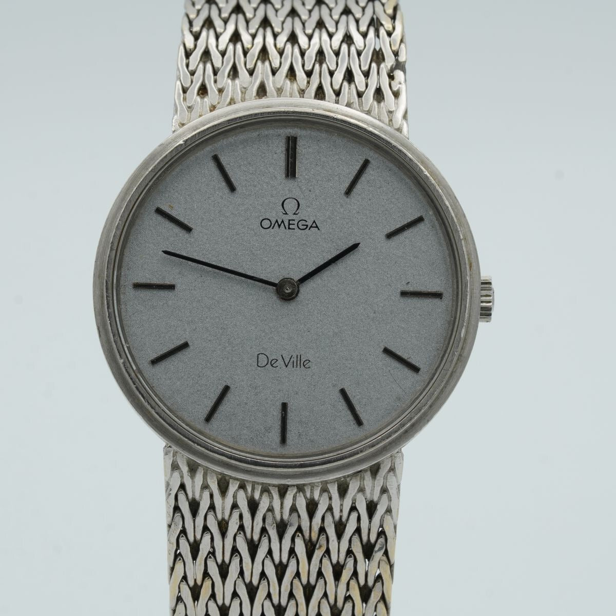 OMEGA De Ville Manual Winding Men's Watch 35MM 18K 750 White Gold 7271098