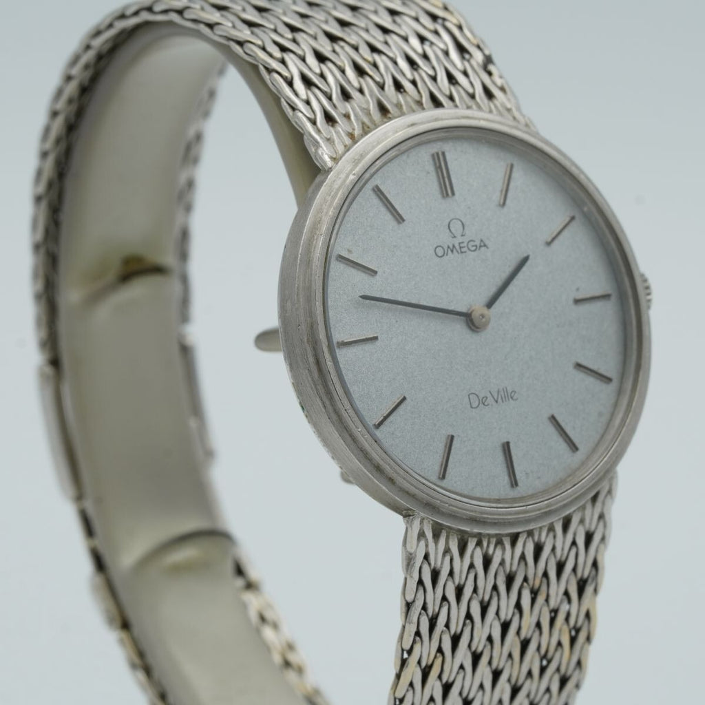 OMEGA De Ville Manual Winding Men's Watch 35MM 18K 750 White Gold 7271098