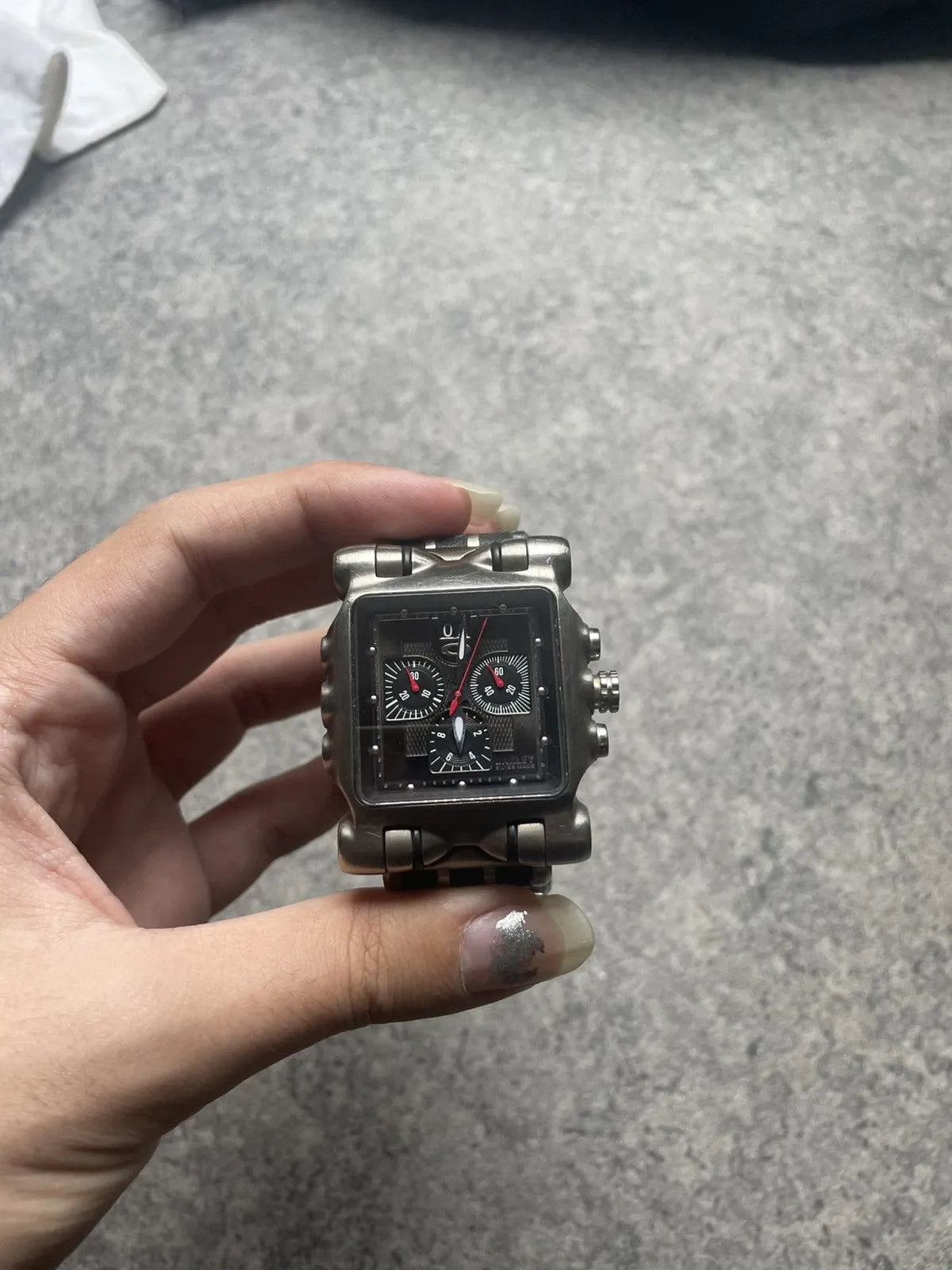 Oakley Minute Machine Time Tank Titanium 2000s Vintage Cyber Y2K Avant-Garde