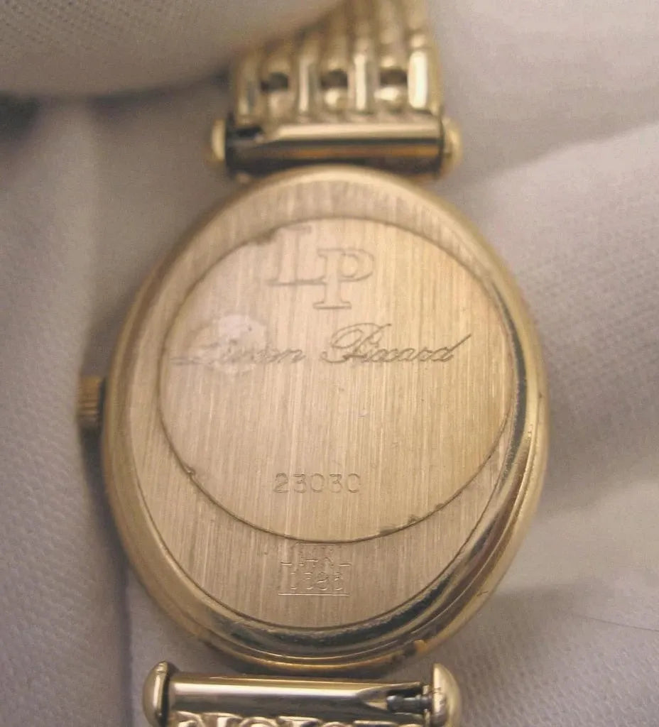 Ultra Rare Women's Lucien Piccard Mother-of-Pearl 14K Gold Diamond Watch with Box+