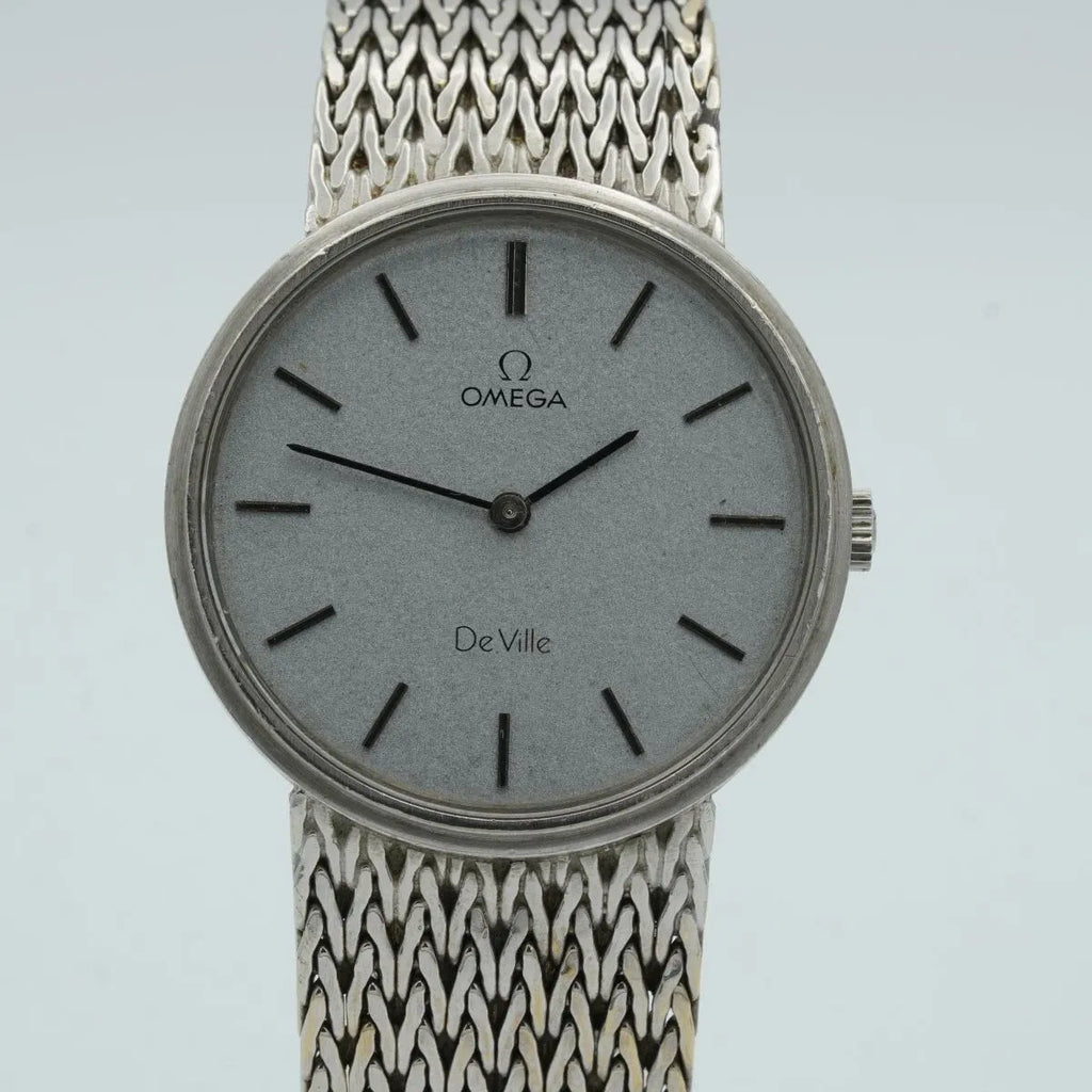 OMEGA De Ville Manual Winding Men's Watch 35MM 18K 750 White Gold 7271098