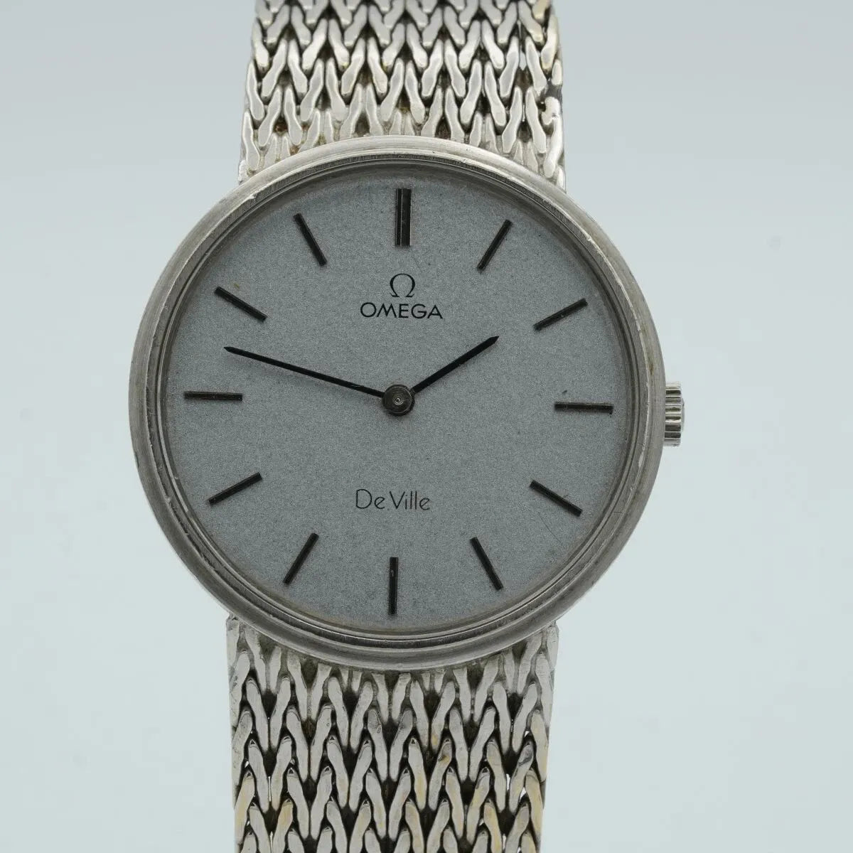 OMEGA De Ville Manual Winding Men's Watch 35MM 18K 750 White Gold 7271098