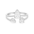 1.16 Ct Natural SI/H Round Diamond Ring In 18k White Gold Gift