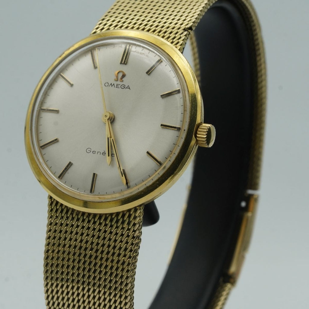 OMEGA Geneve Manual Wind Men's Watch 35MM 14K 585 Yellow Gold OM388 66 Gr