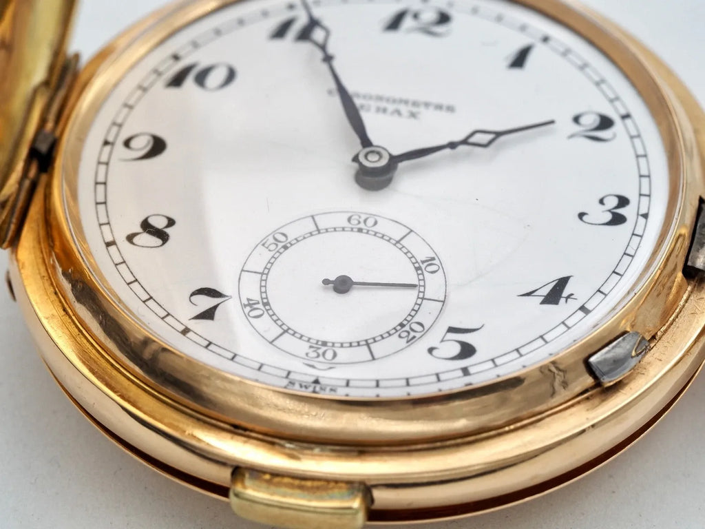 ERAX Swiss Quarter Repeater Pocket Watch, 14K Gold, 88.12g, 3-Cover