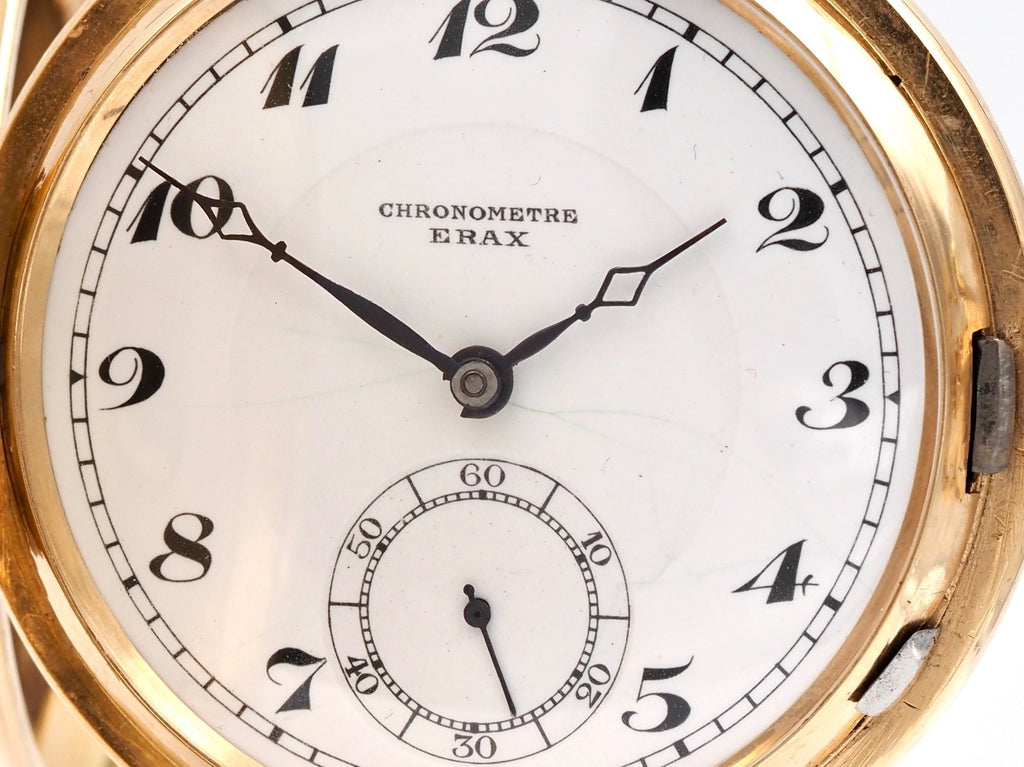 ERAX Swiss Quarter Repeater Pocket Watch, 14K Gold, 88.12g, 3-Cover