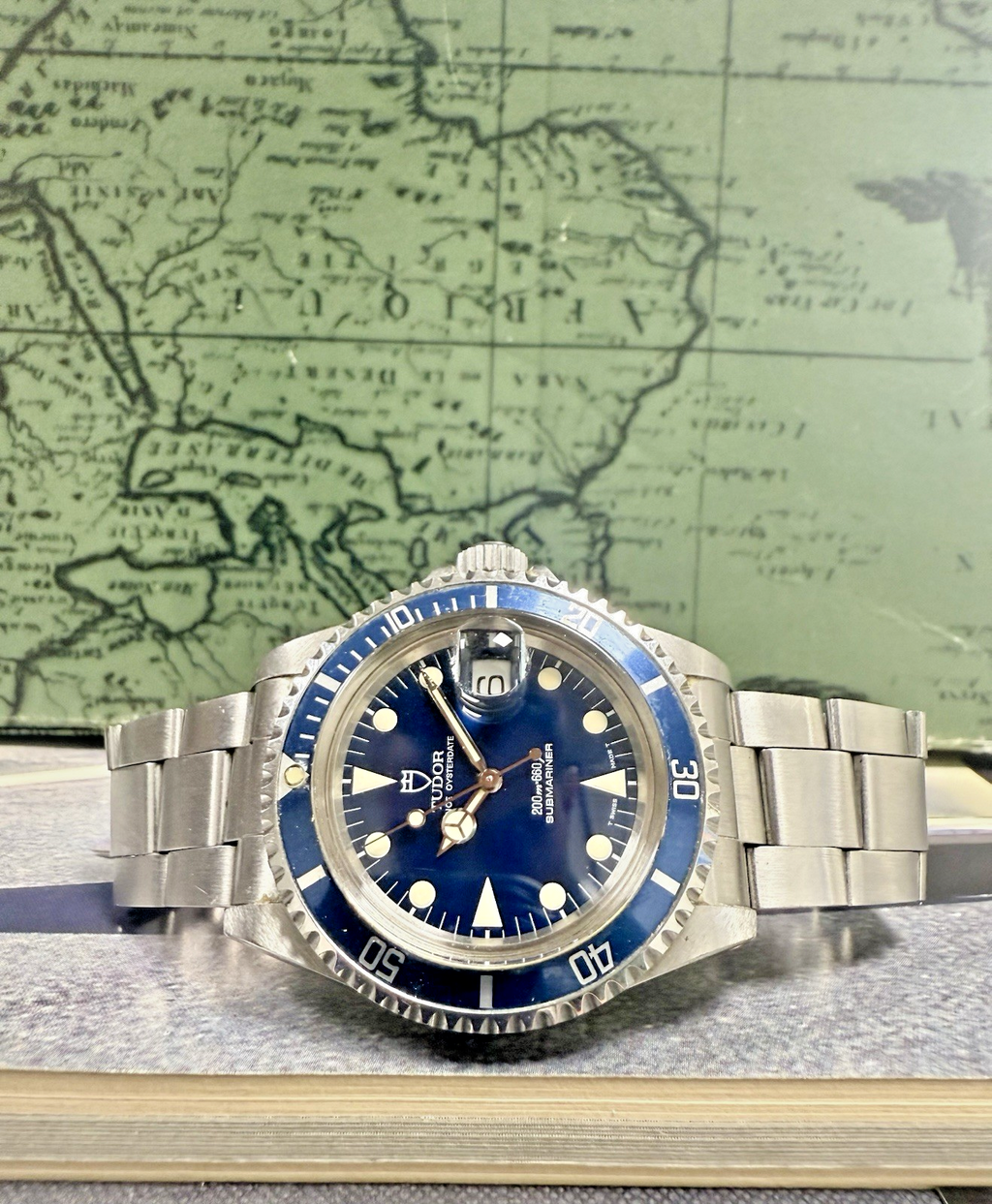 Men's Tudor Submariner 79090 blue - vintage 1990s - 40 mm - Tudor box + papers