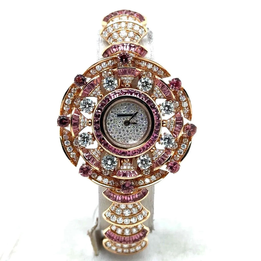 Bvlgari Diva Dream Quartz 39mm 18k Rose Gold Diamonds / Sapphire Ladies 102562