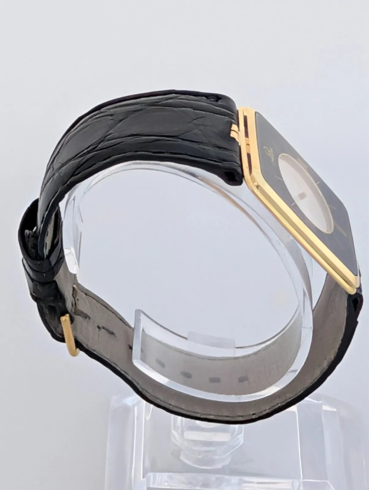 RARE OMEGA LA MAGIQUE SCARFACE 18K YELLOW GOLD QUARTZ WATCH 191.8523