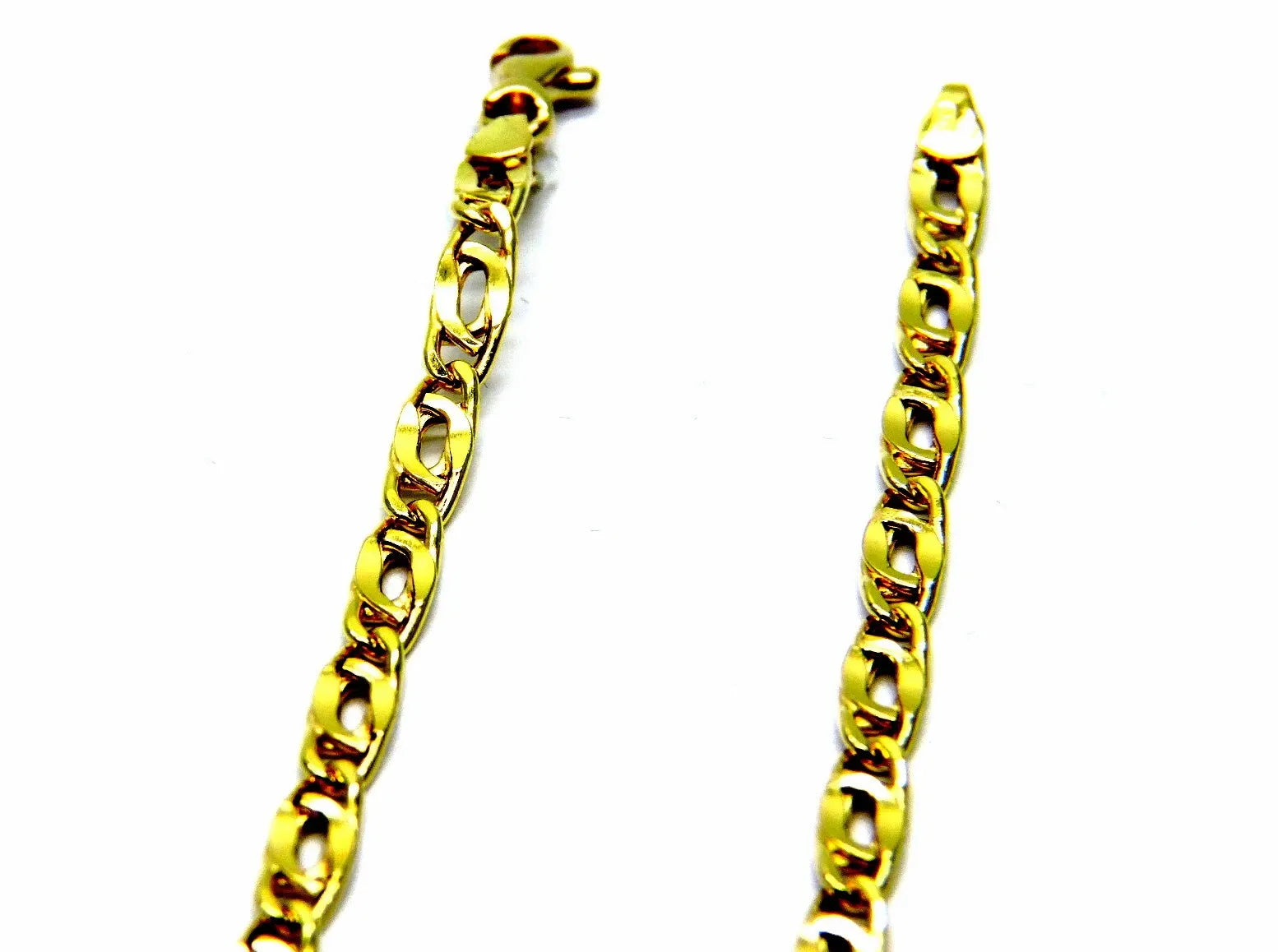18K Yellow Gold 750/1000 Necklace Unisex Men's Pernice Pinzée Chain 50 Cm