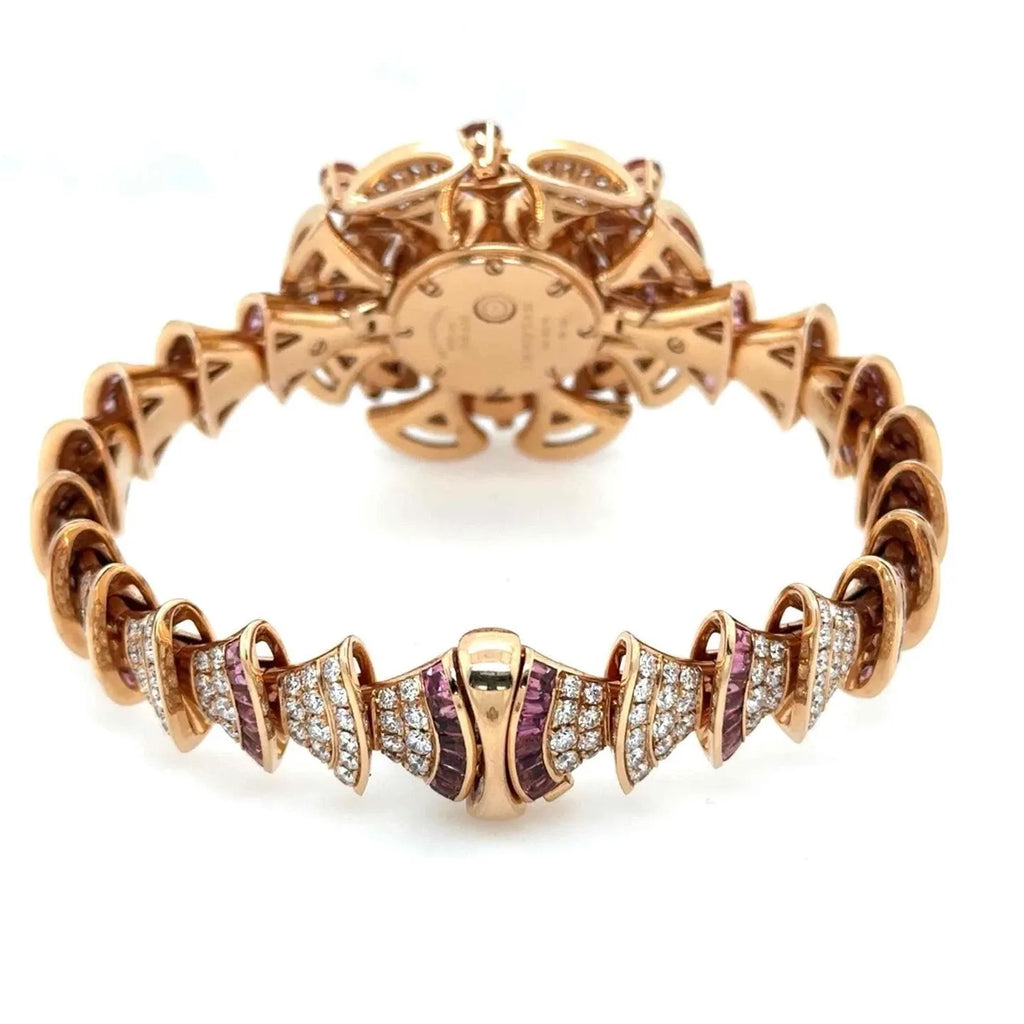 Bvlgari Diva Dream Quartz 39mm 18k Rose Gold Diamonds / Sapphire Ladies 102562